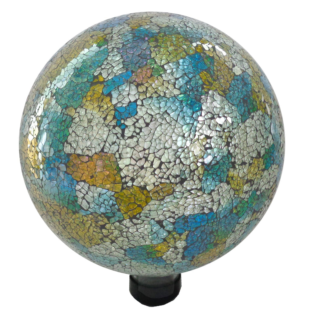 Gardener Select™ Crackled Mosaic Glass Gazing Globe - Greenhouse