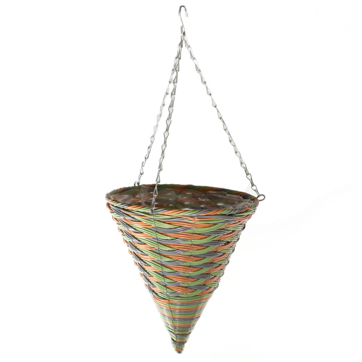 Gardener Select® 12 in. Cone Rattan Hanging Baskets - Greenhouse Megastore