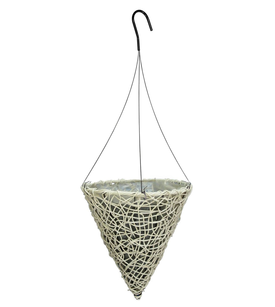 Gardener Select® 14 in. Cone Resin Wicker Hanging Baskets - Greenhouse Megastore