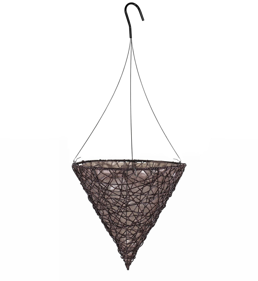 Gardener Select® 14 in. Cone Resin Wicker Hanging Baskets - Greenhouse Megastore