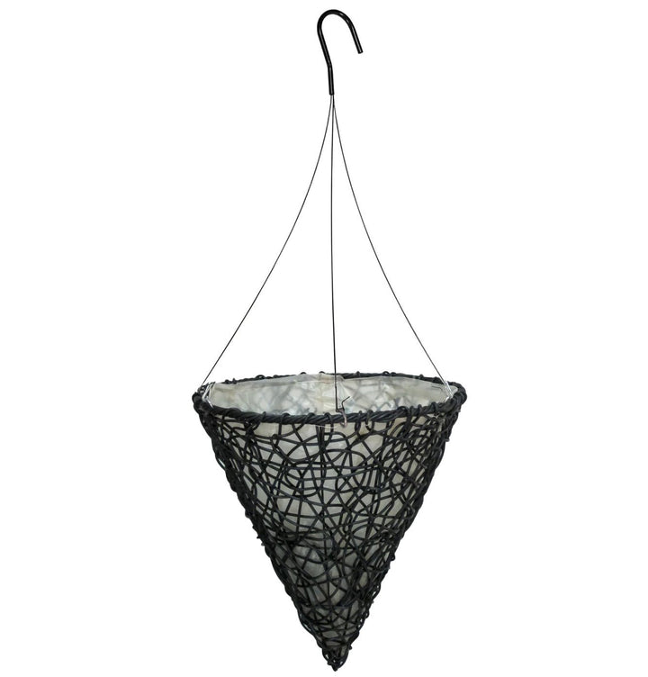 Gardener Select® 14 in. Cone Resin Wicker Hanging Baskets - Greenhouse Megastore