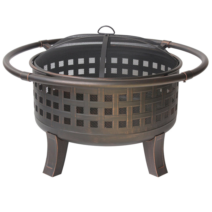 Gardener Select® Open Basket Weave Deep Fire Pit - Greenhouse Megastore