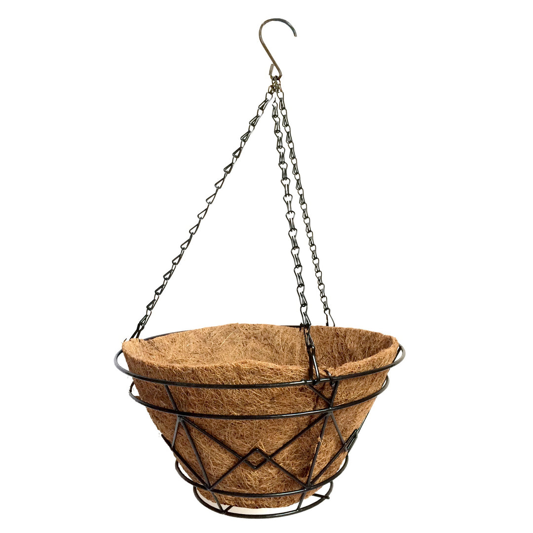 hanging bucket planter Gardener Select® Plaid Collection 12 in. Round Bucket Planter