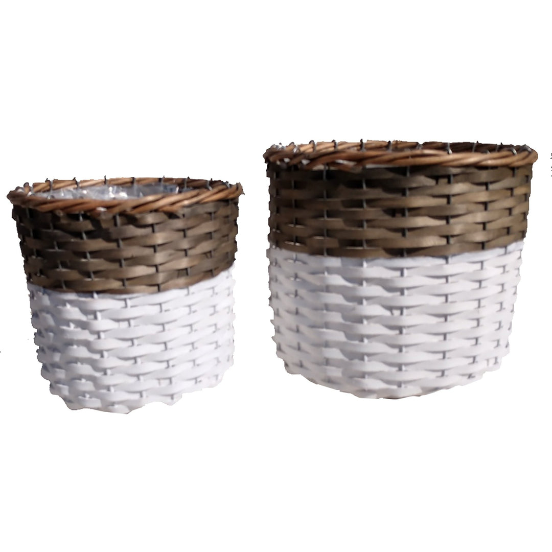 Gardener Select® Two - Tone Willow Planter Set - Greenhouse Megastore