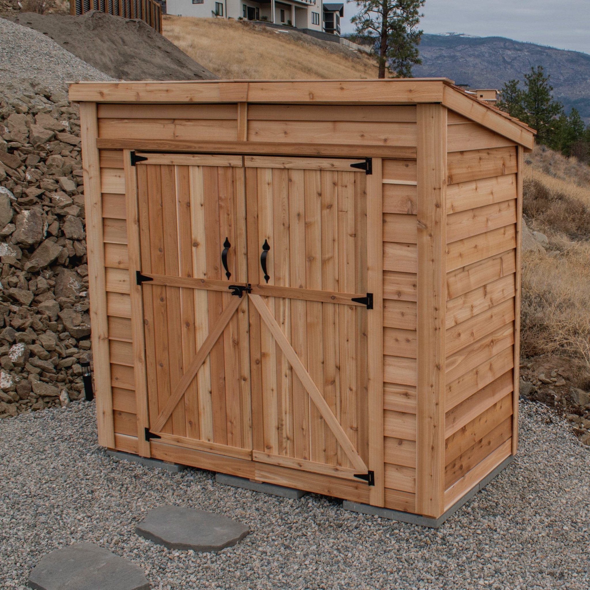 GardenSaver Lean-to Shed 8x4, Double Doors – Greenhouse Megastore