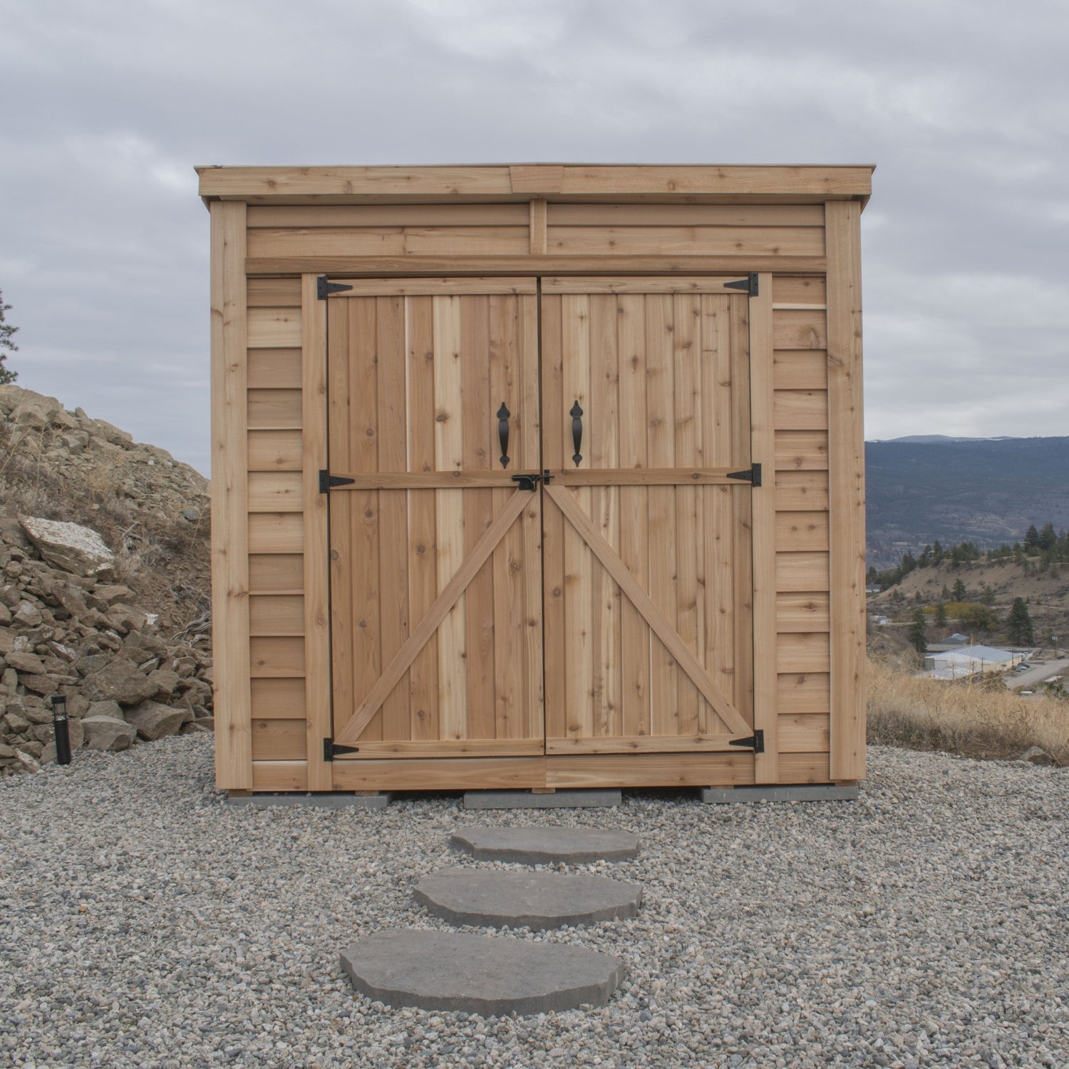 GardenSaver Lean-to Shed 8x4, Double Doors – Greenhouse Megastore