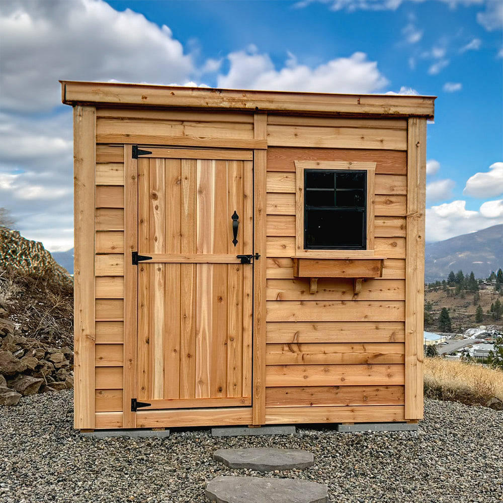 GardenSaver Lean - to Shed 8x4, Single Door - Greenhouse Megastore