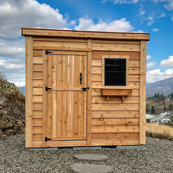 GardenSaver Lean - to Shed 8x4, Single Door - Greenhouse Megastore
