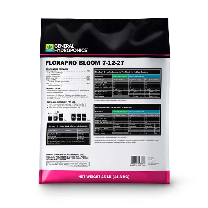 General Hydroponics® FloraPro™ Bloom 7 - 12 - 27 - Greenhouse Megastore