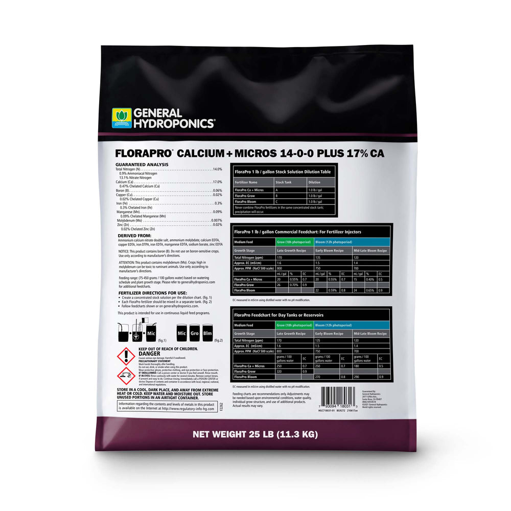 General Hydroponics® FloraPro™ Calcium + Micros 14 - 0 - 0 - Greenhouse Megastore