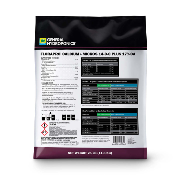 General Hydroponics® FloraPro™ Calcium + Micros 14 - 0 - 0 - Greenhouse Megastore