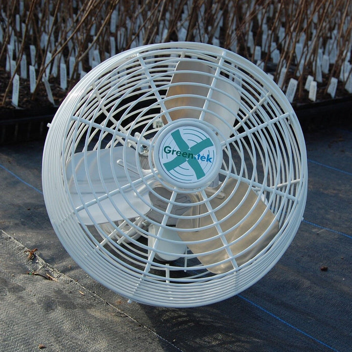 Green - Tek® 12 in. High Velocity Basket Fan - Greenhouse Megastore