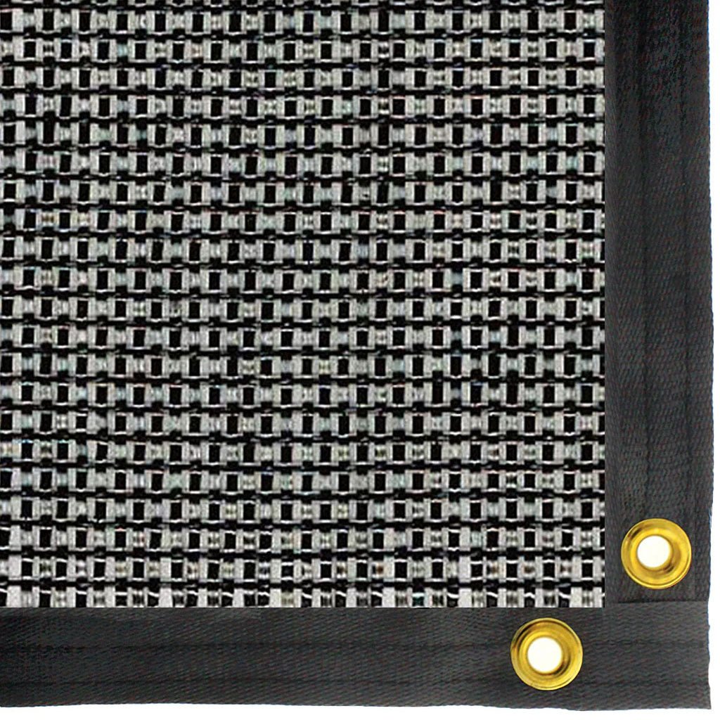 Green - Tek® 73% Black Woven Shade Cloth, Taped and Grommeted Panel - Greenhouse Megastore
