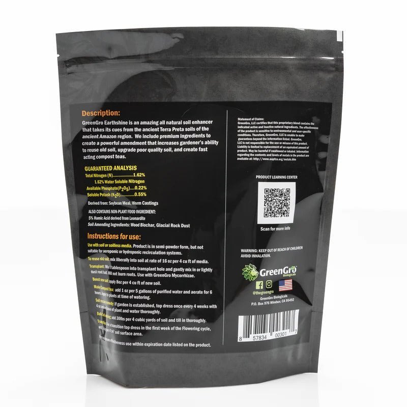 GreenGro™ Biologicals Earthshine Biochar Blend - Greenhouse Megastore