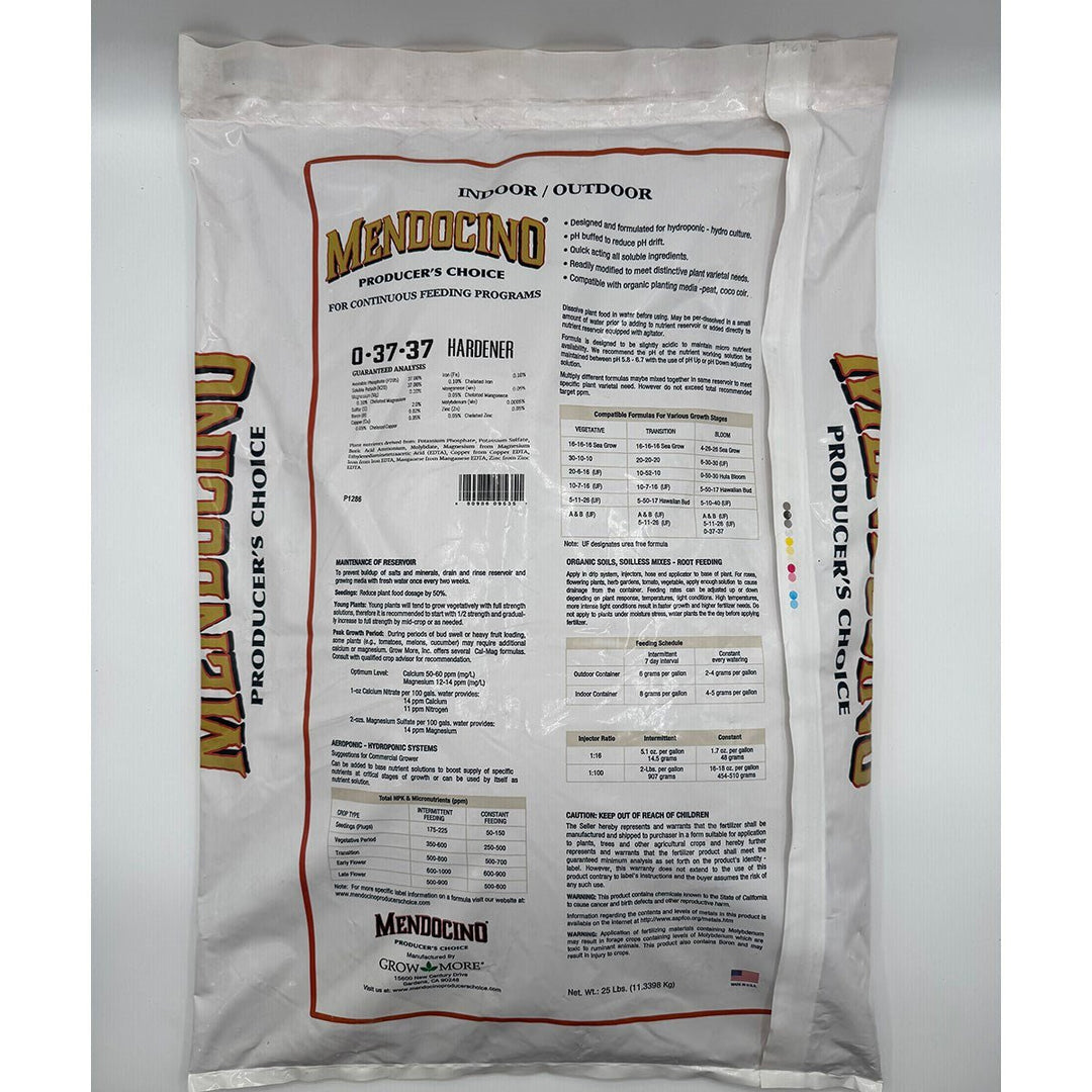 Grow More® Mendocino Producer's Choice Flower Hardener 00 - 37 - 37 - Greenhouse Megastore