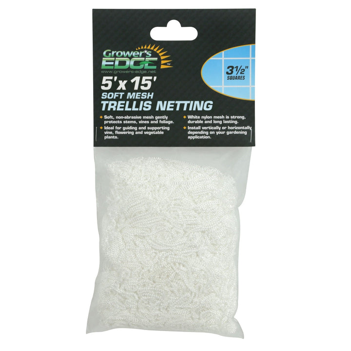 Grower's Edge® Soft Mesh Trellis Netting - 3.5 in. Squares - Greenhouse Megastore