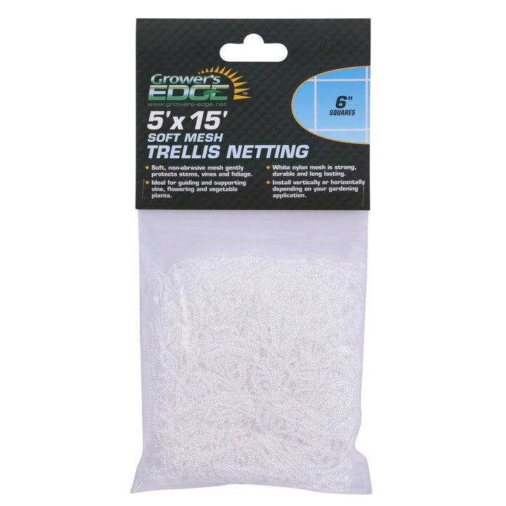 Grower's Edge® Soft Mesh Trellis Netting - 6 in. Squares - Greenhouse Megastore