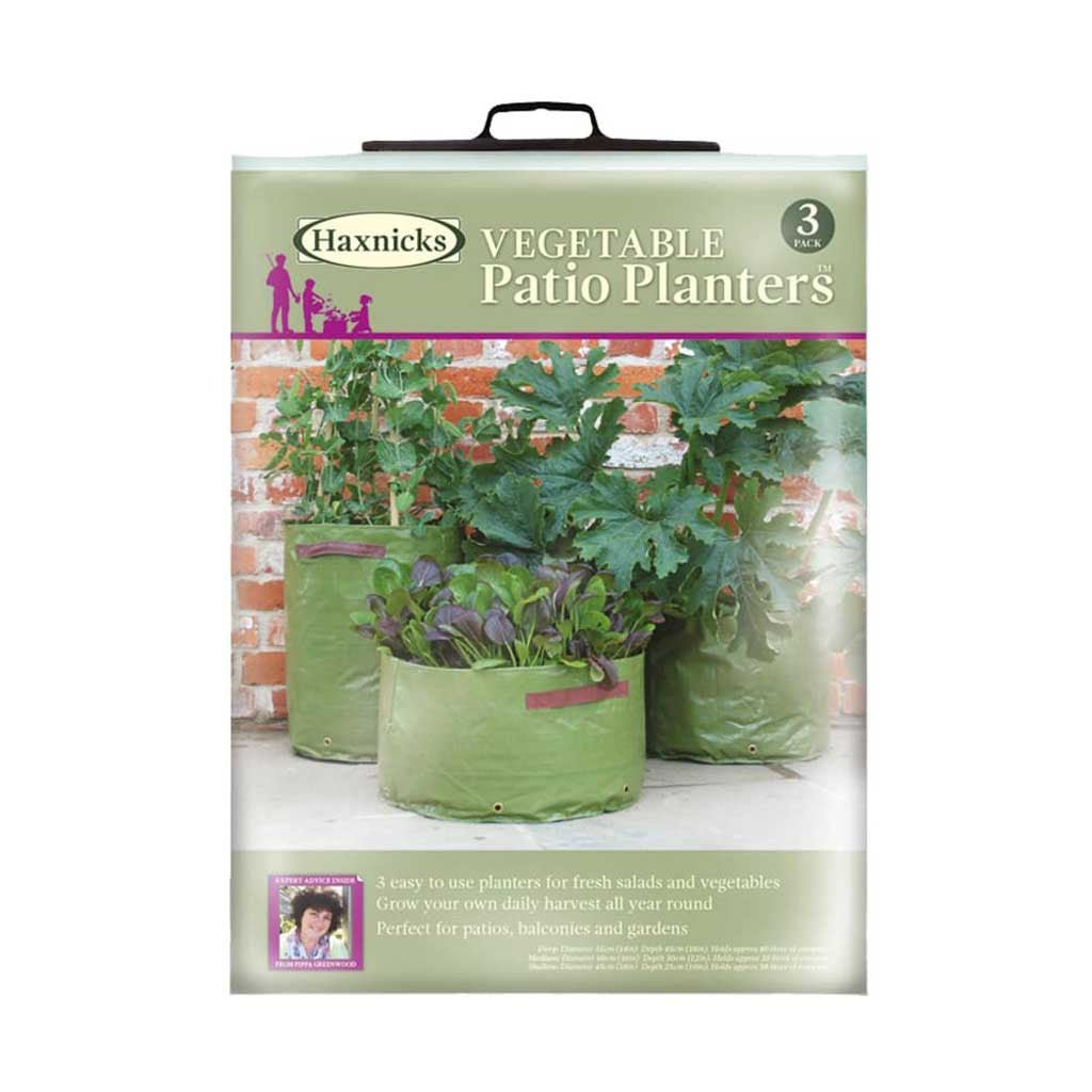 Haxnicks Vegetable Patio Planters - Multisize 3 Pack - Greenhouse Megastore