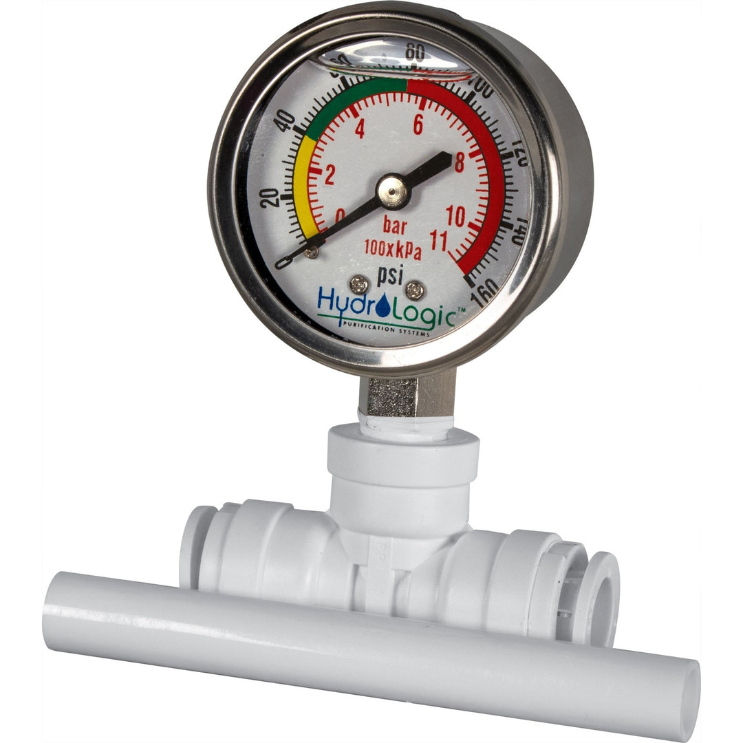 HydroLogic® Evolution - RO™ Quick Connect Liquid - Filled Pressure Gauge - Greenhouse Megastore