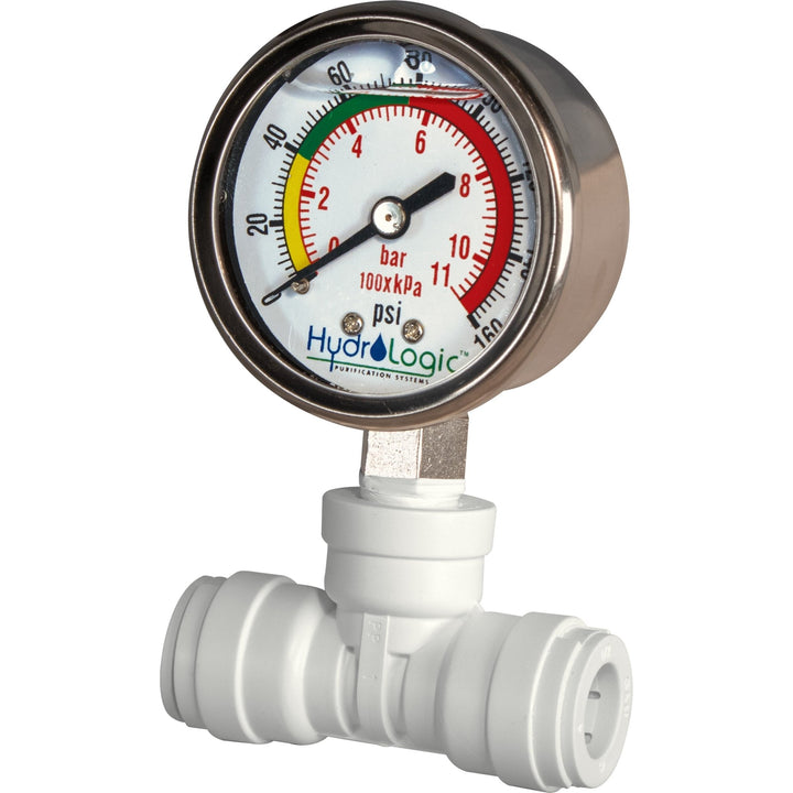 HydroLogic® Evolution - RO™ Quick Connect Liquid - Filled Pressure Gauge - Greenhouse Megastore