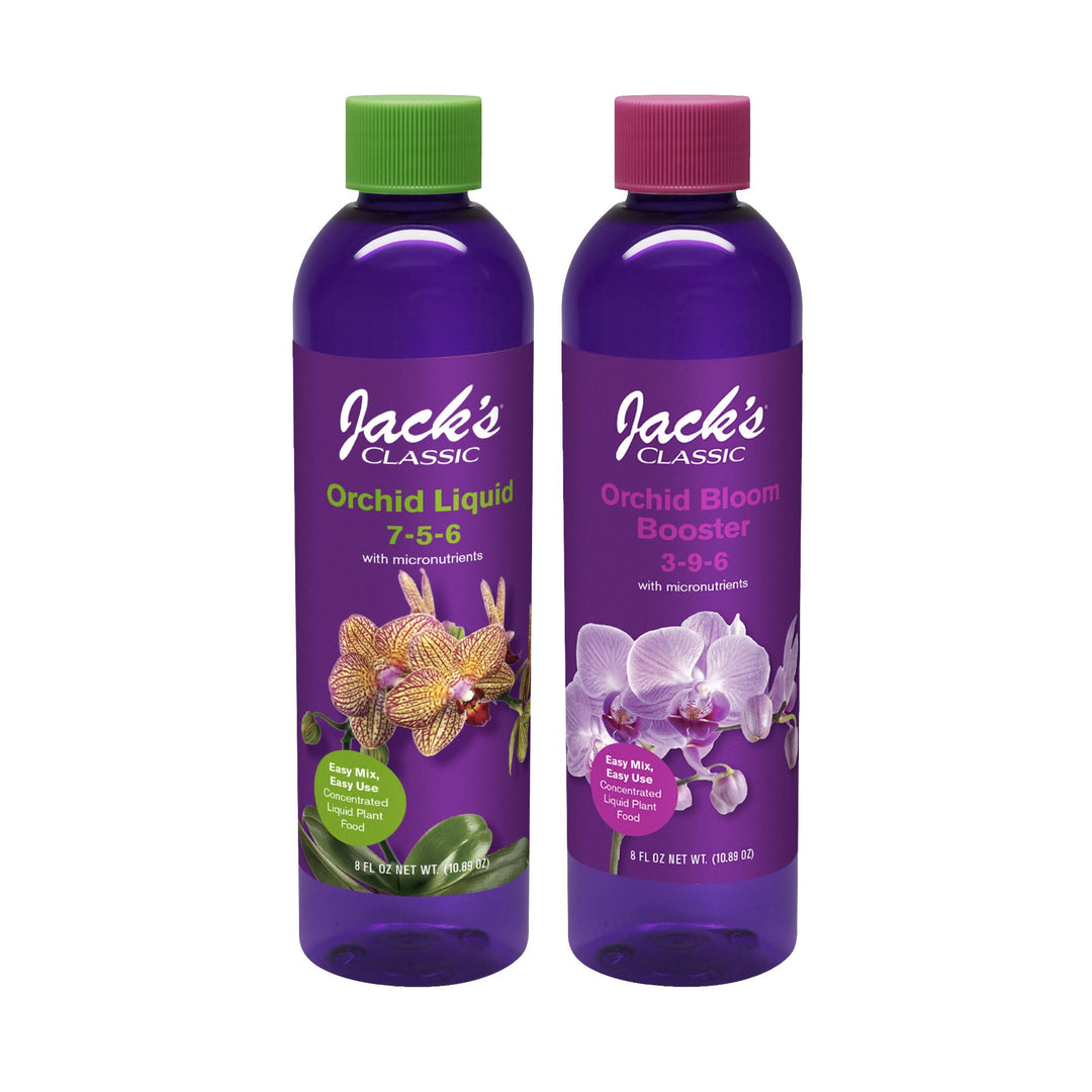orchid plant care fertilizer Jack's® Classic Orchid Grow & Bloom Fertilizer Combo