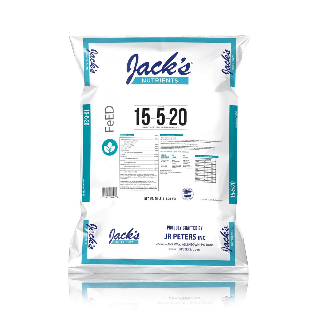 Jack's Nutrients 15 - 5 - 20 Tap Water Fertilizer - Greenhouse Megastore