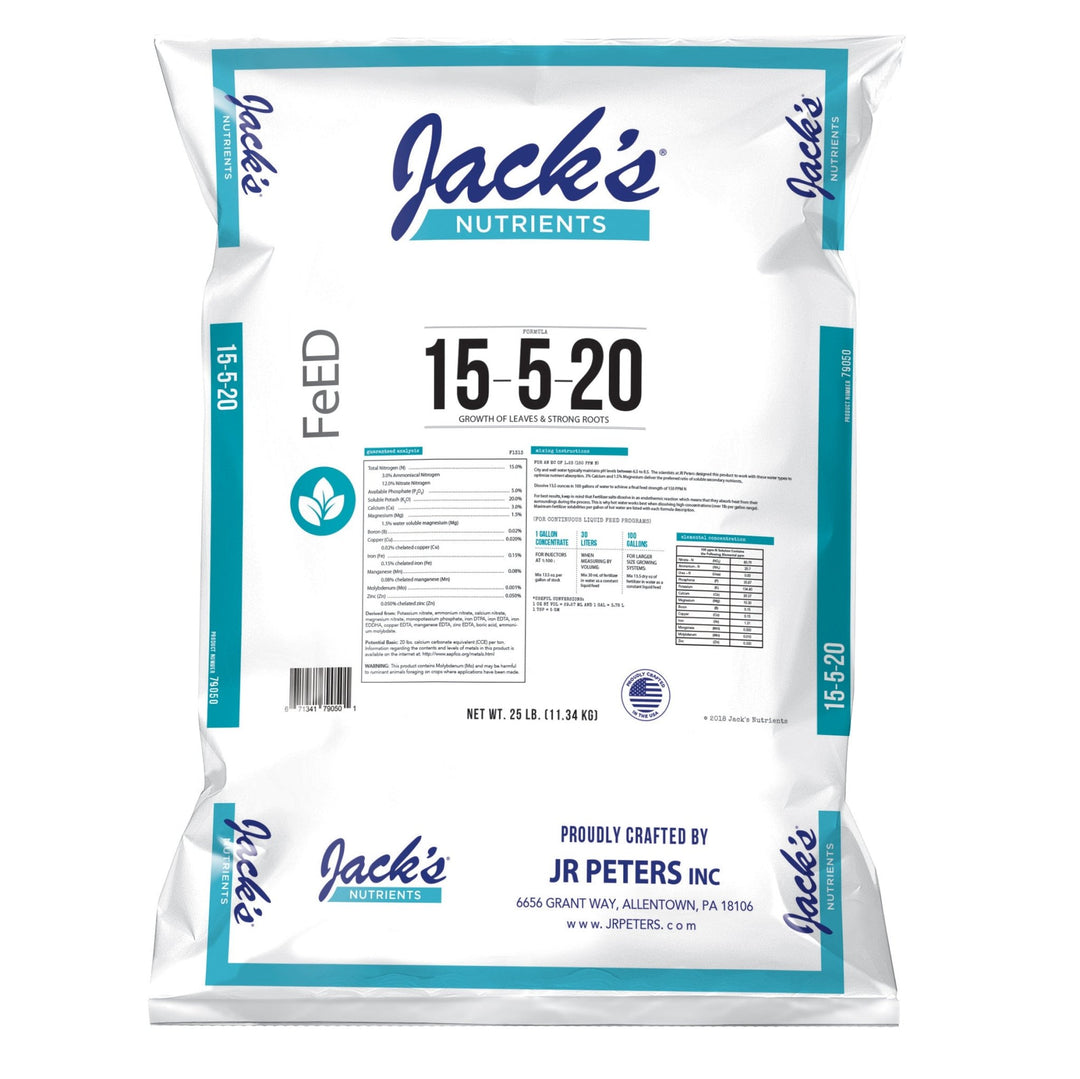 Jack's Nutrients 15 - 5 - 20 Tap Water Fertilizer - Greenhouse Megastore