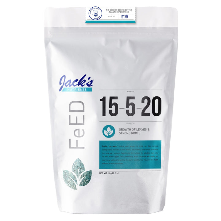 Jack's Nutrients 15 - 5 - 20 Tap Water Fertilizer - Greenhouse Megastore