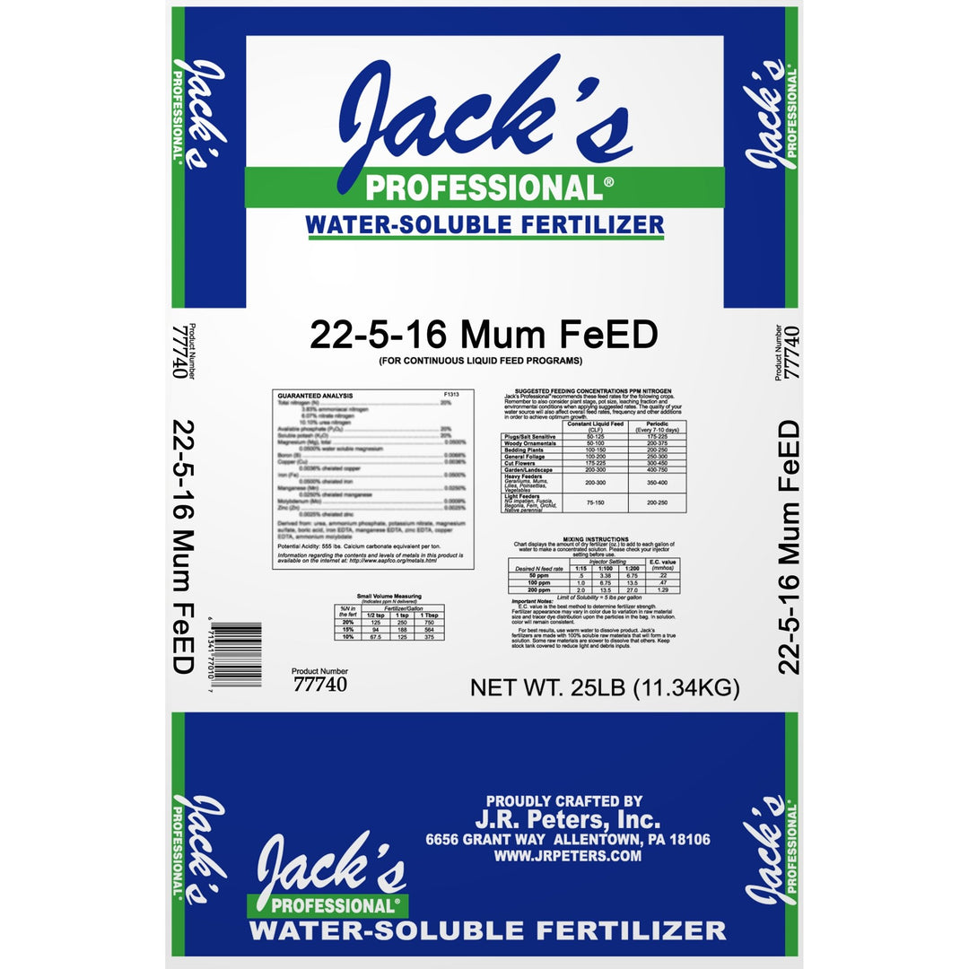 fertilizer for mums plants Jack's Professional 22-5-16 Mum FeED – Greenhouse Megastore