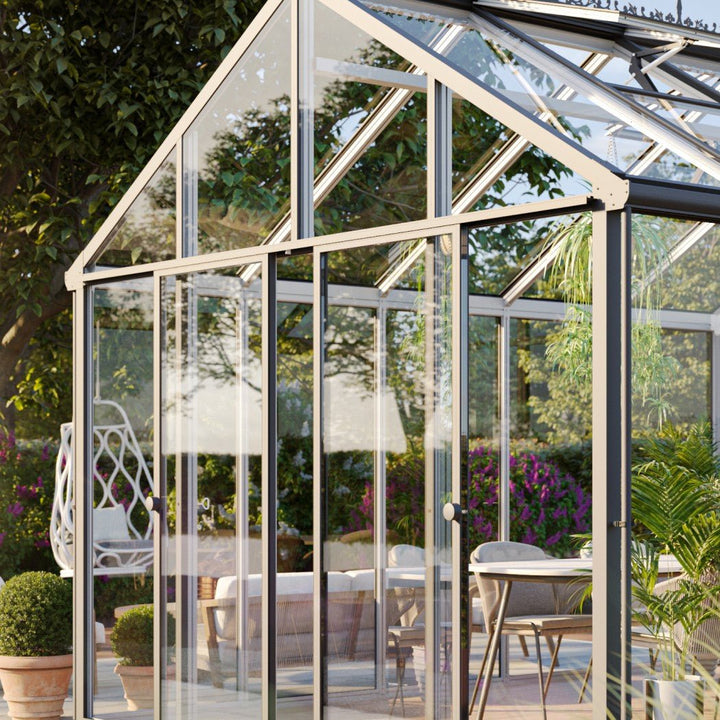 Livingten Insulated Greenhouse Kit 11 ft. Wide with 22mm Double Pane Glass and Aluminum Frame - Greenhouse Megastore