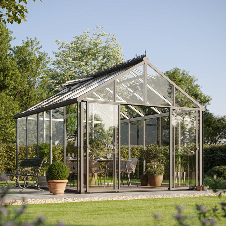 Livingten Insulated Greenhouse Kit 11 ft. Wide with 22mm Double Pane Glass and Aluminum Frame - Greenhouse Megastore