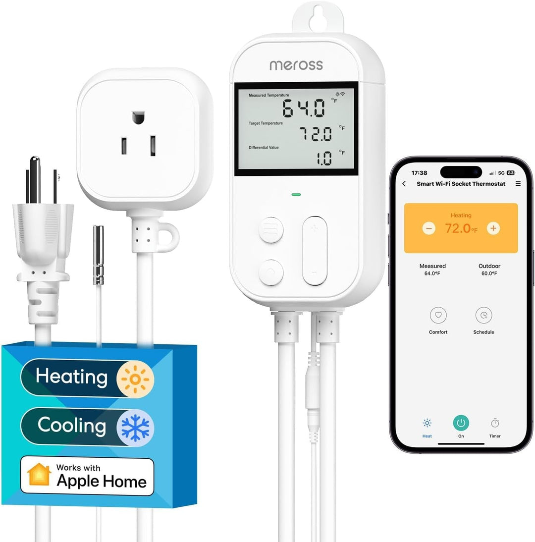 Meross Smart WiFi Temperature Controller, 120/240v, 15 amp - Greenhouse Megastore