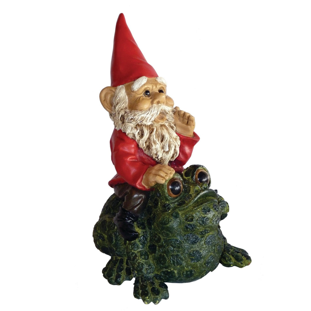 Michael Carr Designs™ Garrold Gnome On Toad - Greenhouse Megastore
