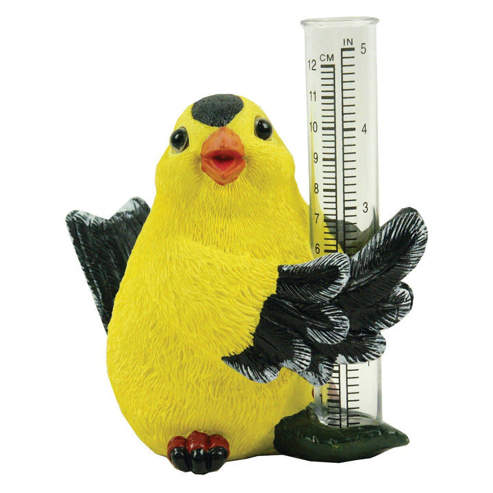 Michael Carr Designs™ Resin Feathered Friends Statuary w/ Rain Gauge - Greenhouse Megastore