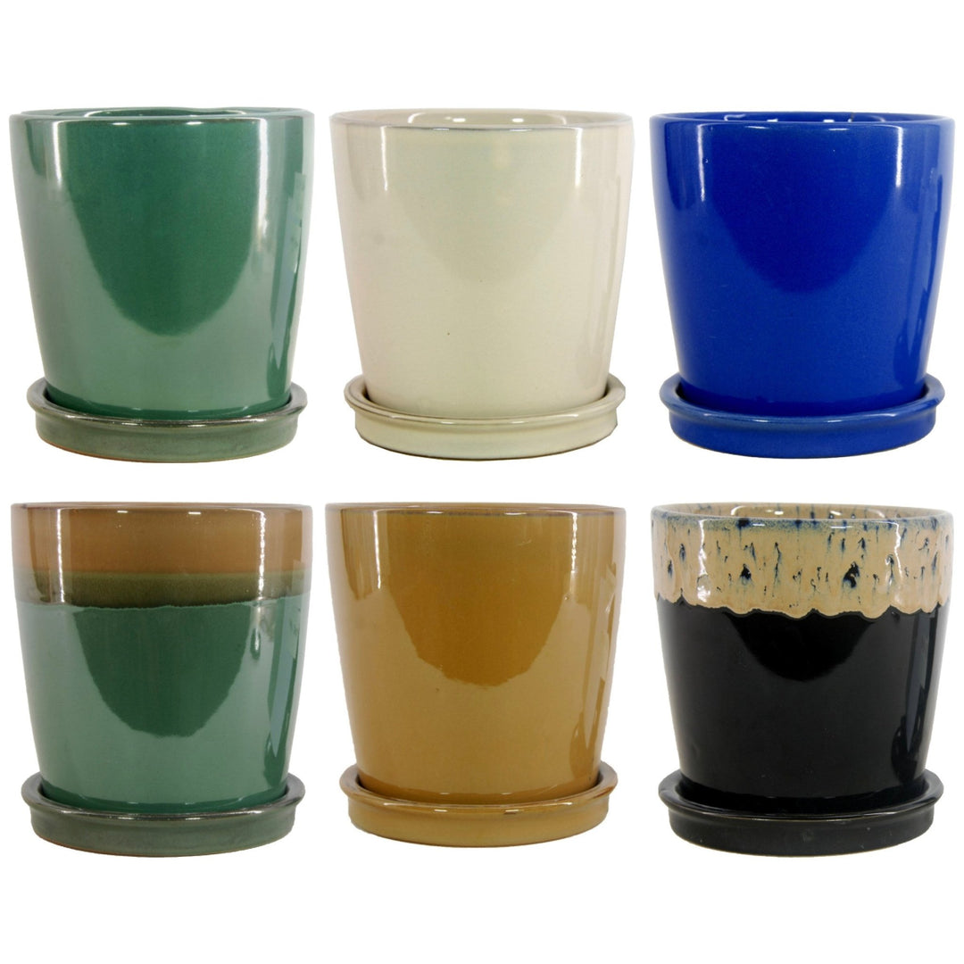 Michael Carr Designs™ Round Orchid Pot with Saucer - Greenhouse Megastore