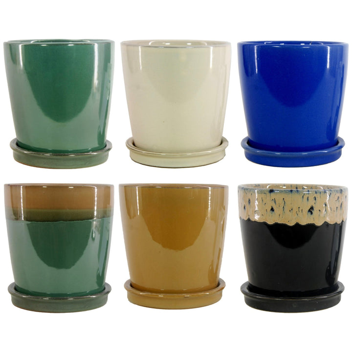 Michael Carr Designs™ Round Orchid Pot with Saucer - Greenhouse Megastore