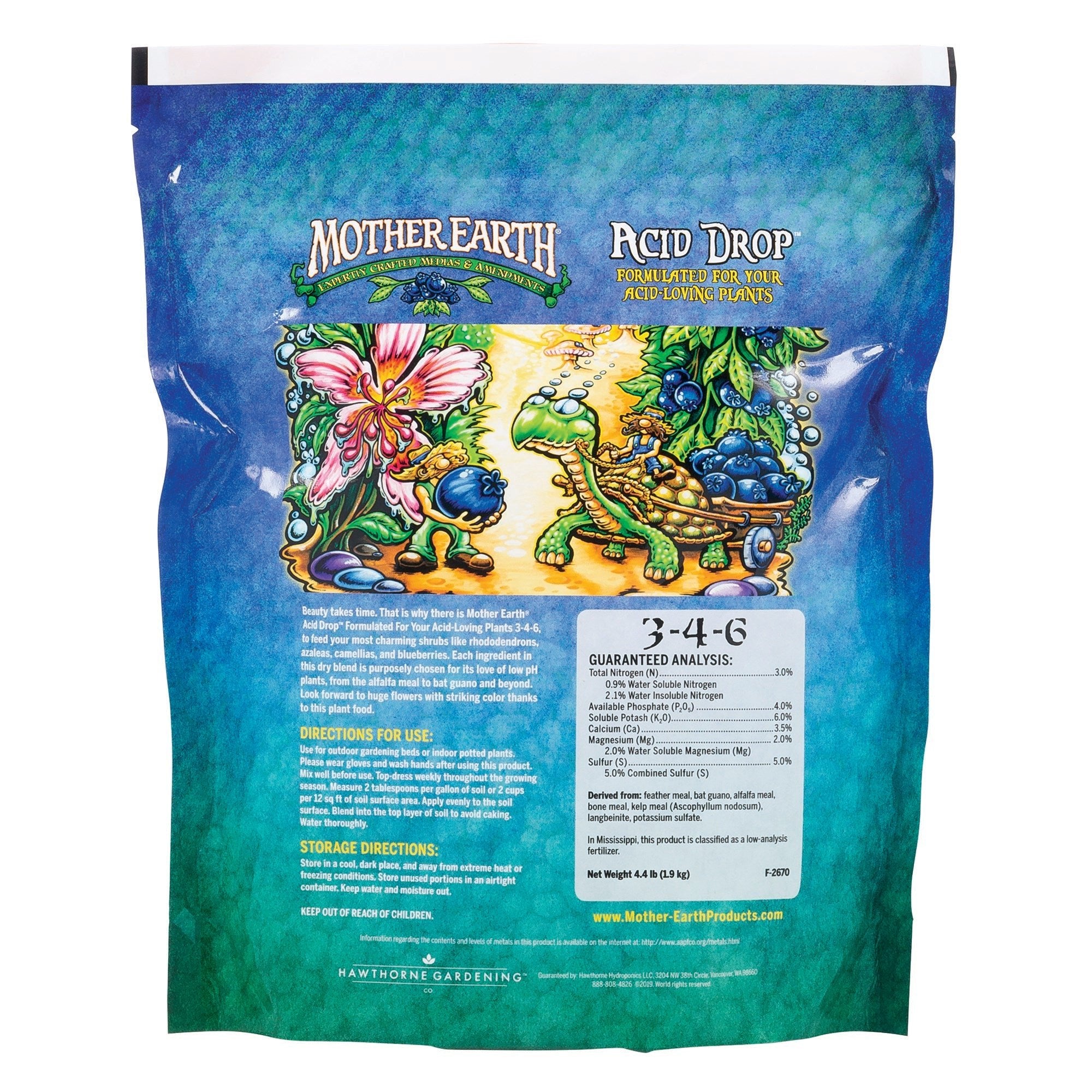 Mother Earth® Acid Drop™ for Acid-Loving Plants 3-4-6 - Greenhouse