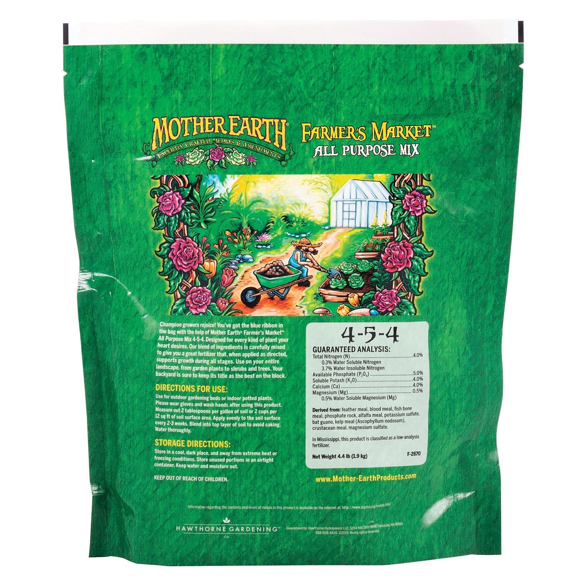 Mother Earth® Farmers Market All Purpose Mix 4-5-4 - Greenhouse