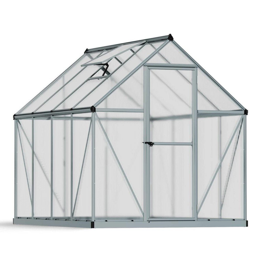 Mythos DIY Greenhouse Kit 6 x 8 ft. with 4mm TwinWall Polycarbonate Panels and Aluminum Frame - Greenhouse Megastore