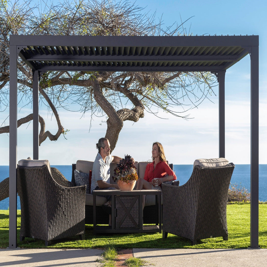 Novara Louvered Roof Pergola - Greenhouse Megastore