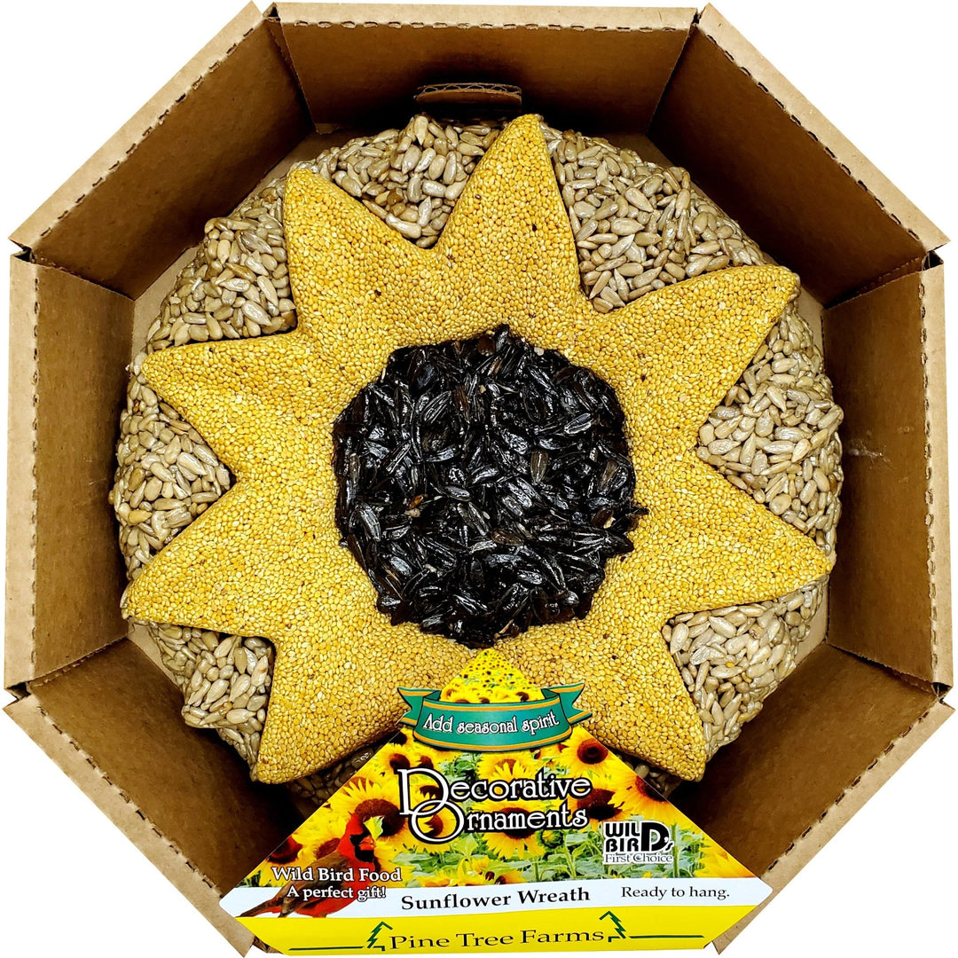 Pine Tree Farms® Sunflower Shaped Seed Wreath - Greenhouse Megastore