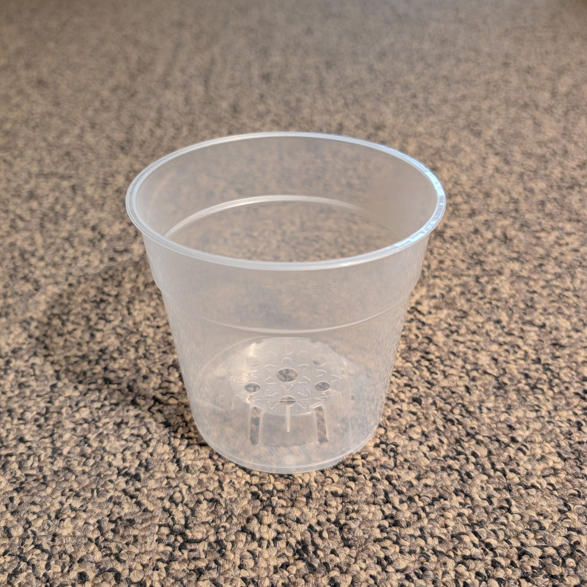 Pöppelmann TEKU® MCO 4.5 in Translucent Orchid Pot - Greenhouse Megastore
