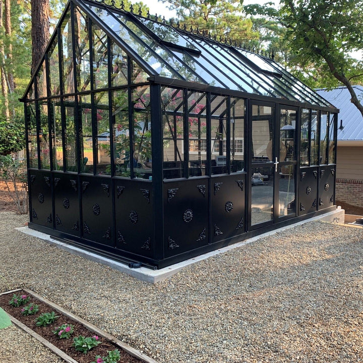 Retro Royal Victorian VI Glass Greenhouse Kit with 4mm Tempered Glass Panels and Aluminum Frame - Greenhouse Megastore
