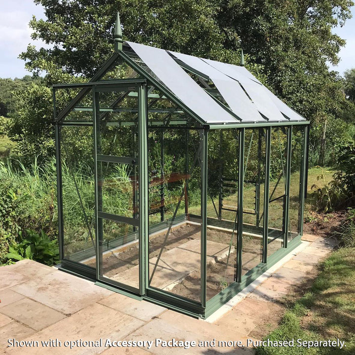 Rhino Premium Greenhouse Kit 6 x 8 ft. with 4mm Toughened Safety Glass Panels and Aluminum Frame - Greenhouse Megastore
