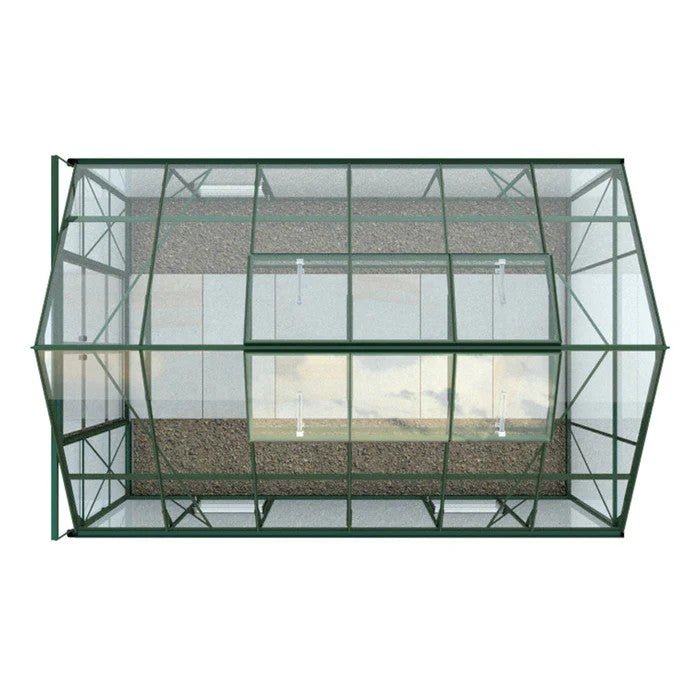 Rhino Premium Greenhouse Kit 8 x 12 ft. with 4mm Toughened Safety Glass and Aluminum Frame - Greenhouse Megastore