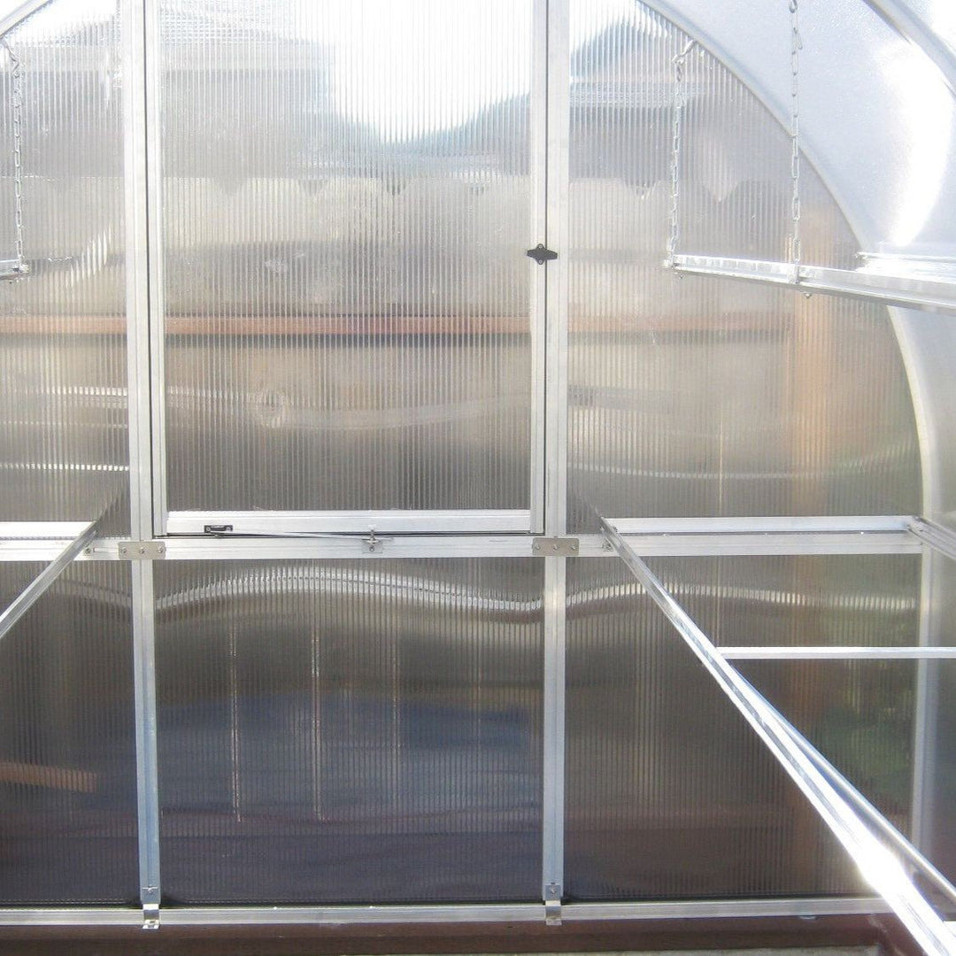 Riga Deluxe Greenhouse Kit 9.8 ft. Wide with TwinWall Polycarbonate Panels and Aluminum Frame - Greenhouse Megastore