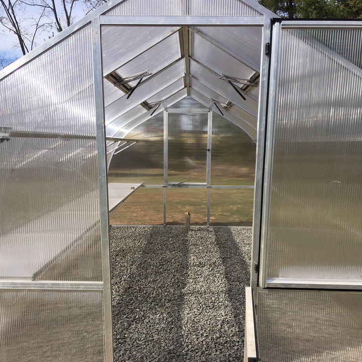 Riga Grand Greenhouse Kit 9.8 x 17.6 ft. with TwinWall Polycarbonate Panels and Aluminum Frame - Greenhouse Megastore