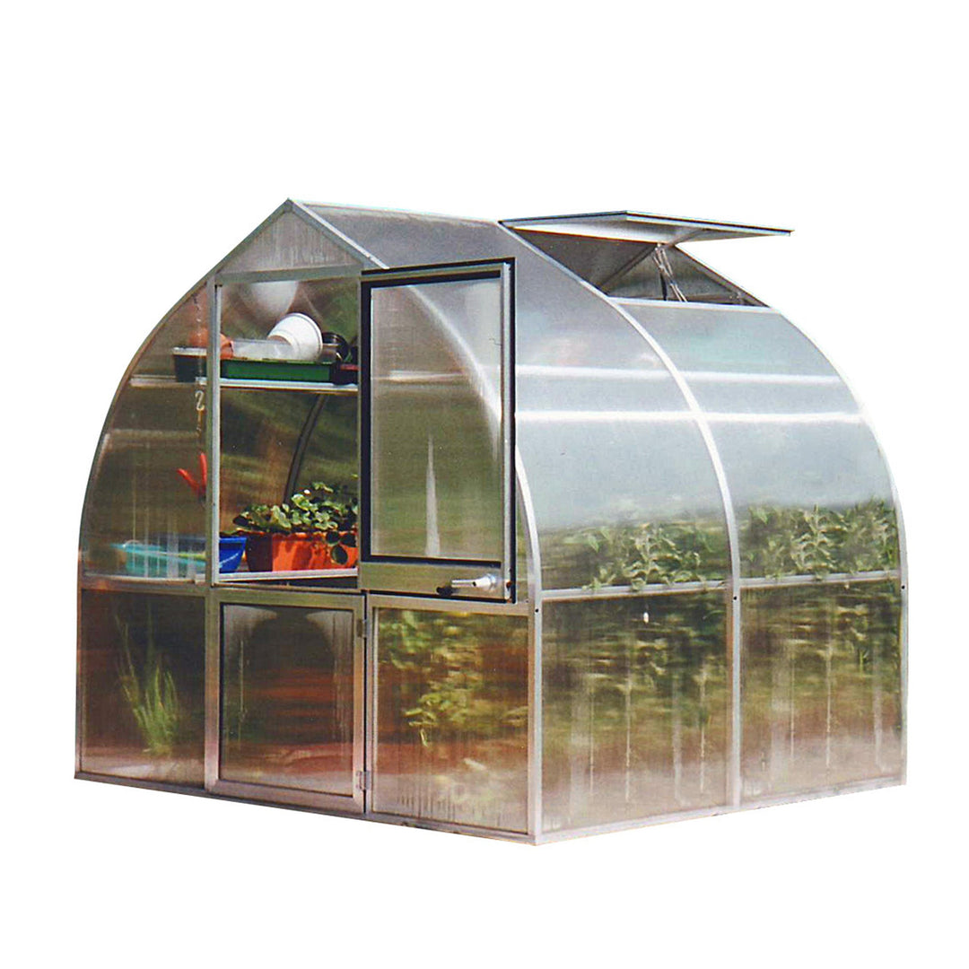 Riga Greenhouse Kit 7.8 ft. Wide with Twinwall Polycarbonate Panels and Aluminum Frame - Greenhouse Megastore