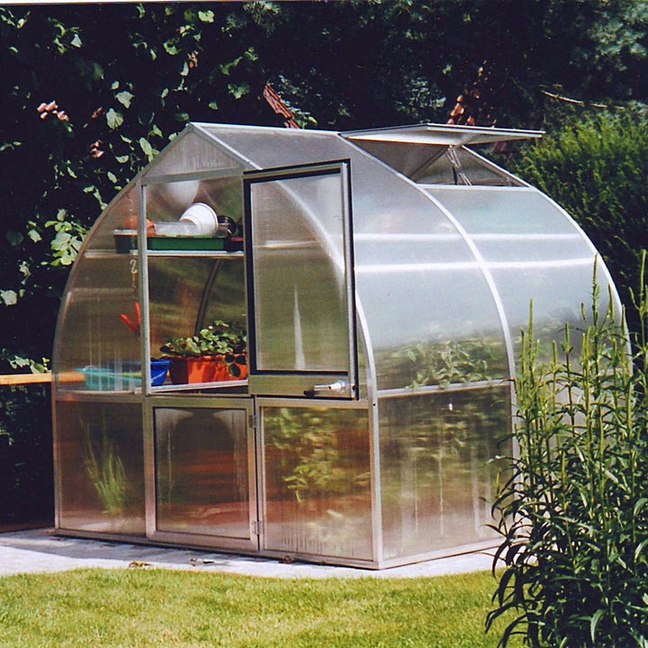 Riga Greenhouse Kit 7.8 ft. Wide with Twinwall Polycarbonate Panels and Aluminum Frame - Greenhouse Megastore