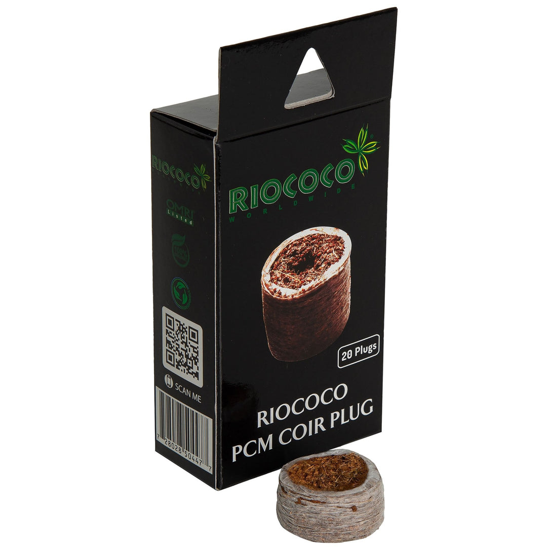RIOCOCO® 20 Piece 32mm Standard Size At Home Coir Plugs - Greenhouse Megastore
